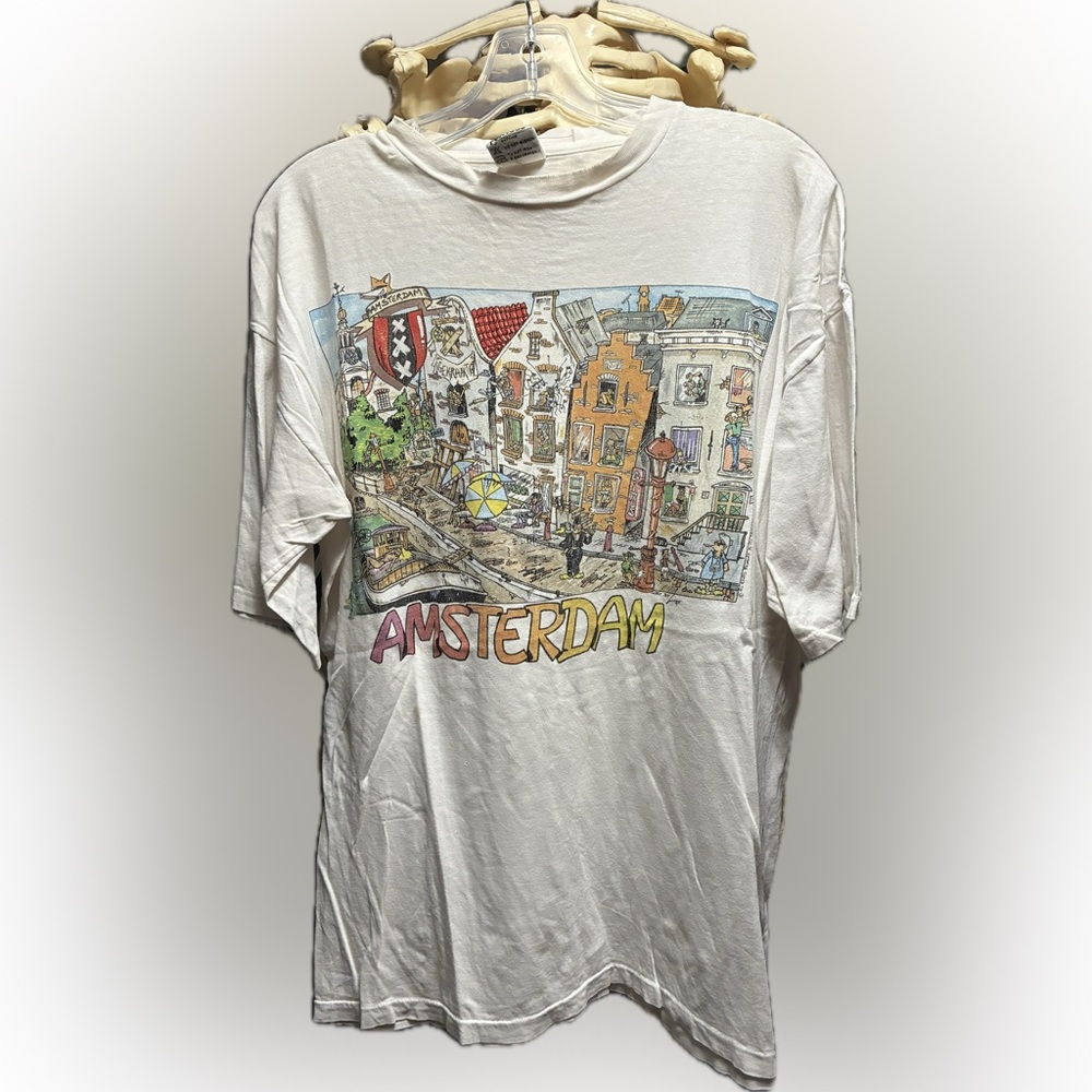 Vintage Rare 1989 Fox Tees Amsterdam Graphic T Shirt